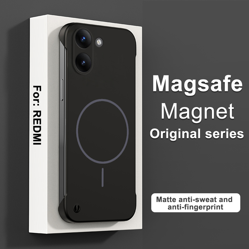 Ultra Thin Frameless Phone Cover - Custodia magnetica senza cornice per Redmi