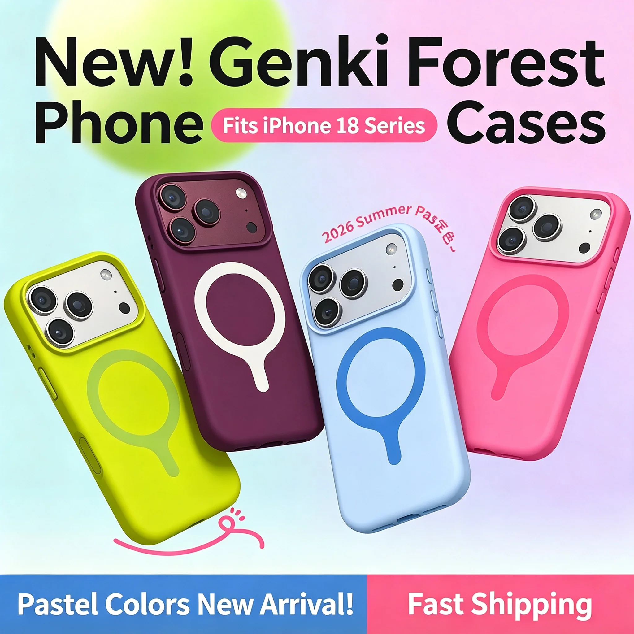 Liquid Silicone Magnetic Phone Case - Custodia per iPhone 18 e 17